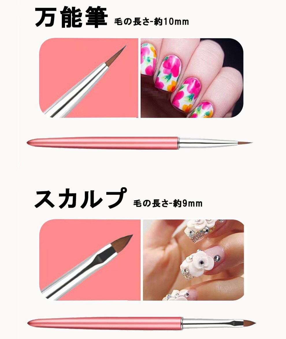 楽天市場】ネイル 筆 | ジェルネイルブラシ ネイルブラシ ネイルアート