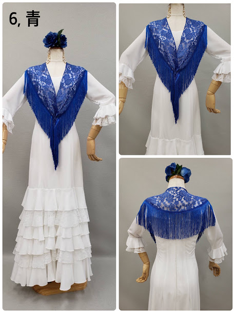 シージョ ブラック×スカーレット幾何柄 フレコ フラメンコ 衣装