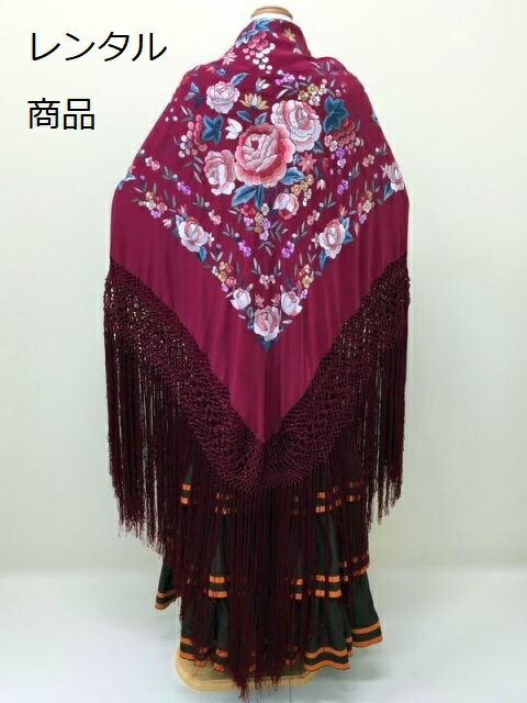 楽天市場】【レンタル】RPK-04 エンジ×マルチカラー刺繍 マントン
