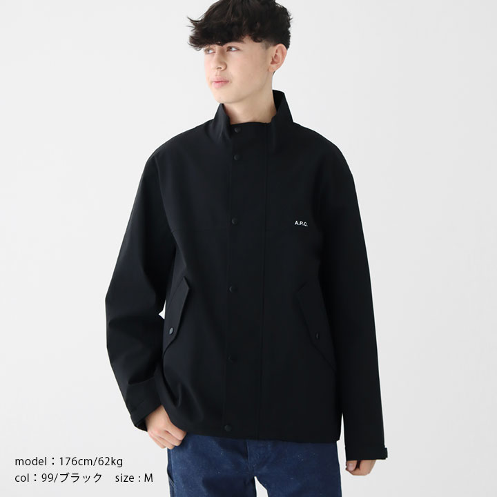 A.P.C. アーペーセー ウール スタジャン JULES TOURNIER 黒 A.P.C