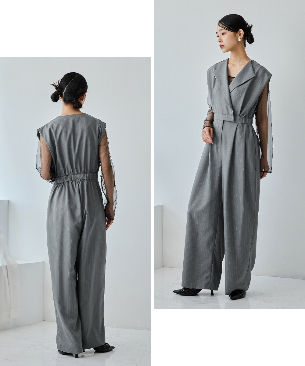 楽天市場】スタンドアウトカラーオールインパンツ パーティードレス