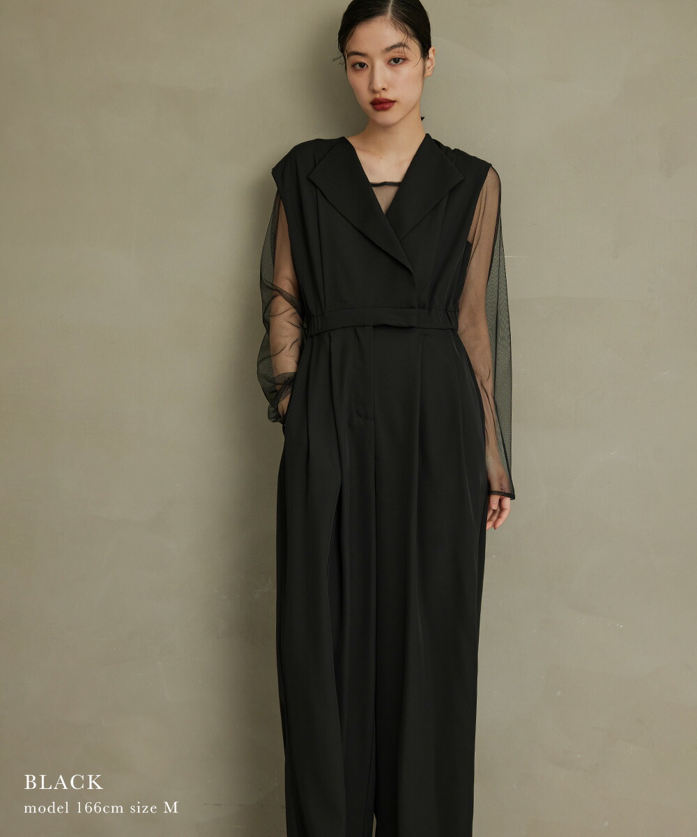 楽天市場】スタンドアウトカラーオールインパンツ パーティードレス