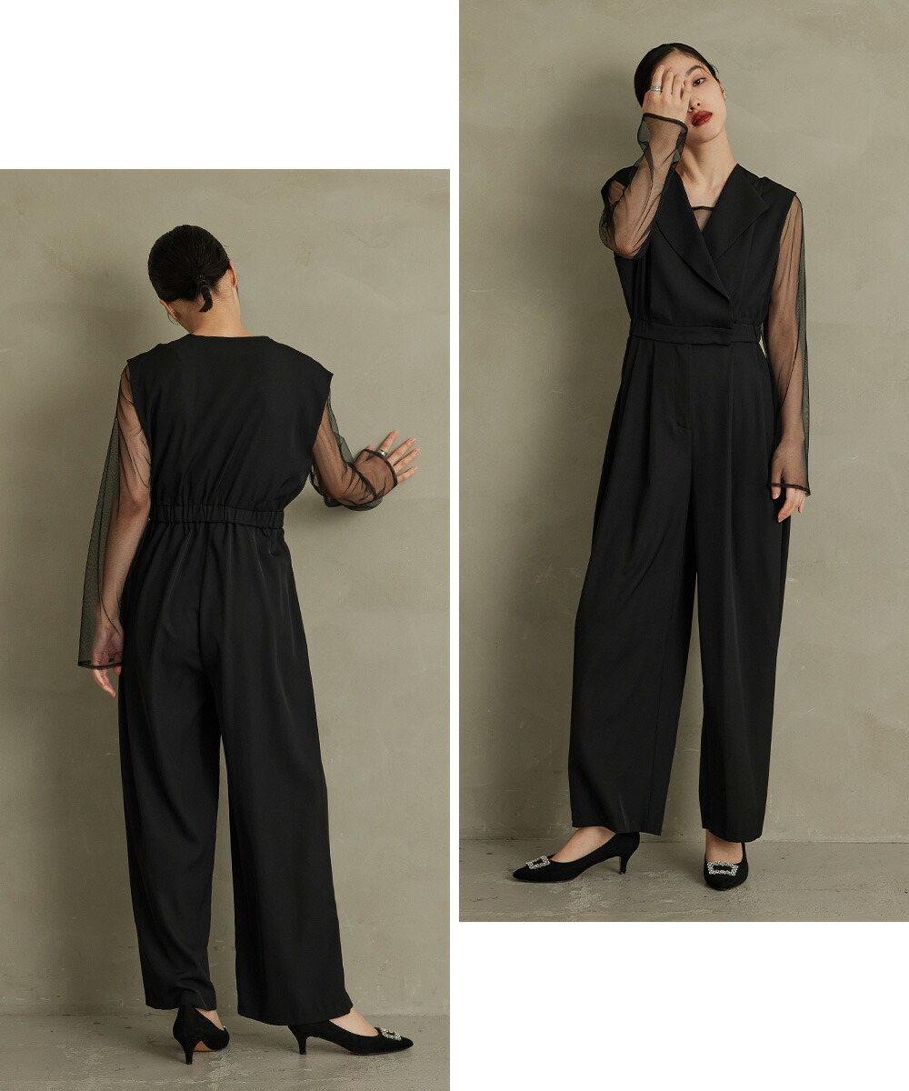 楽天市場】スタンドアウトカラーオールインパンツ パーティードレス