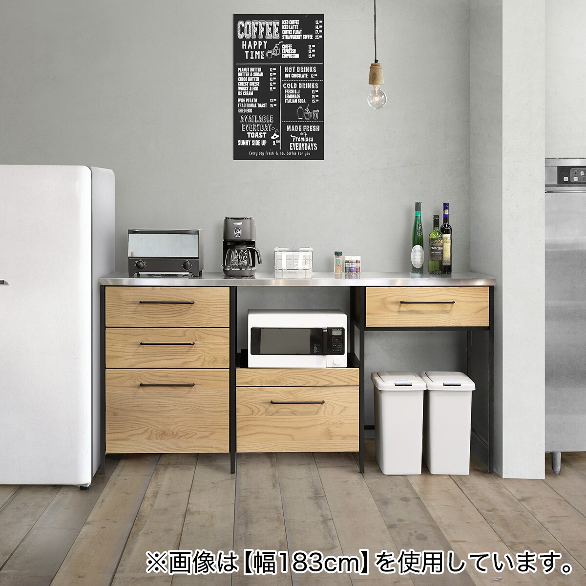 楽天市場】天然木突板ステンレス天板キッチンカウンター (SY01KCHOP