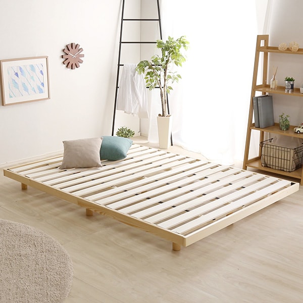 楽天市場】天然木 3段階 高さ調整 脚付き すのこベッド ニトリ