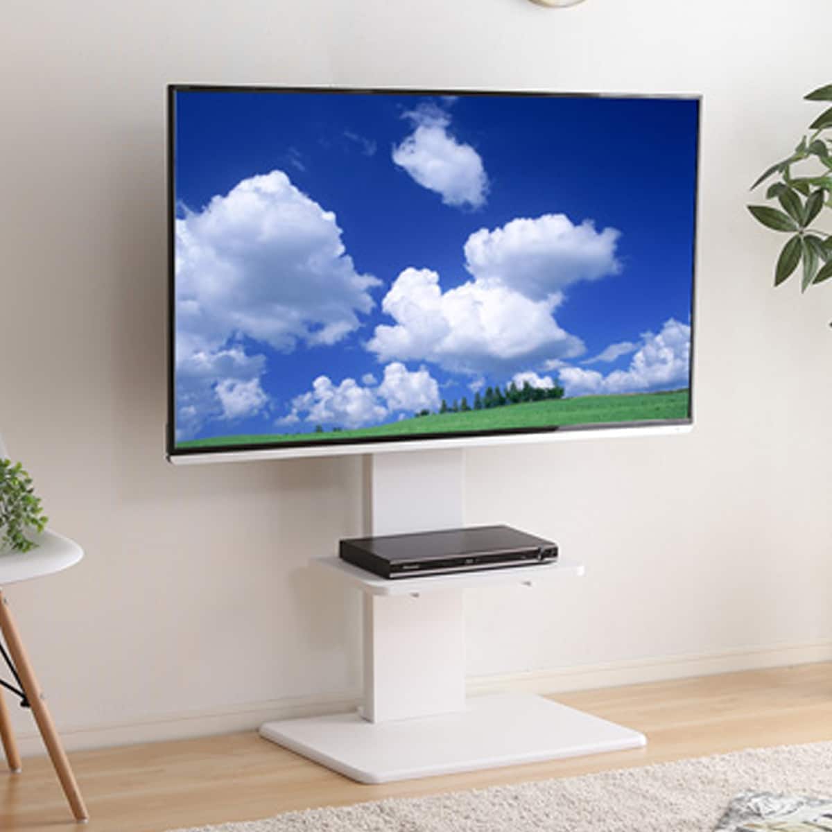 楽天市場】【棚付き】お部屋広々 首振り壁寄せテレビスタンドS-WAT