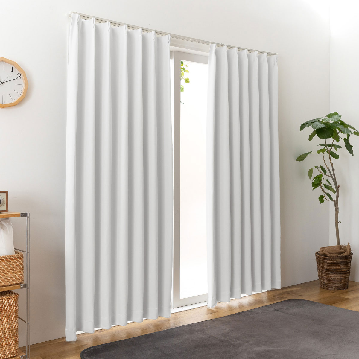 楽天市場】遮光1級・遮熱カーテン（無地 ホワイト） ニトリ メーカー