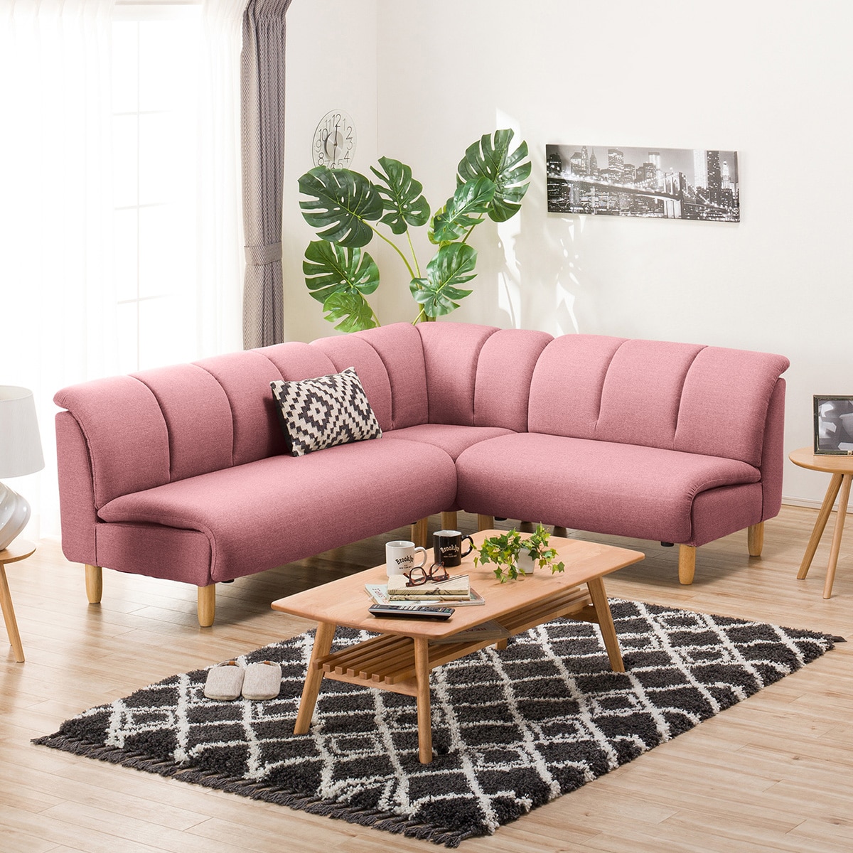 楽天市場】[幅202cm]コーナーソファ3点セット ニトリ 【配送員設置