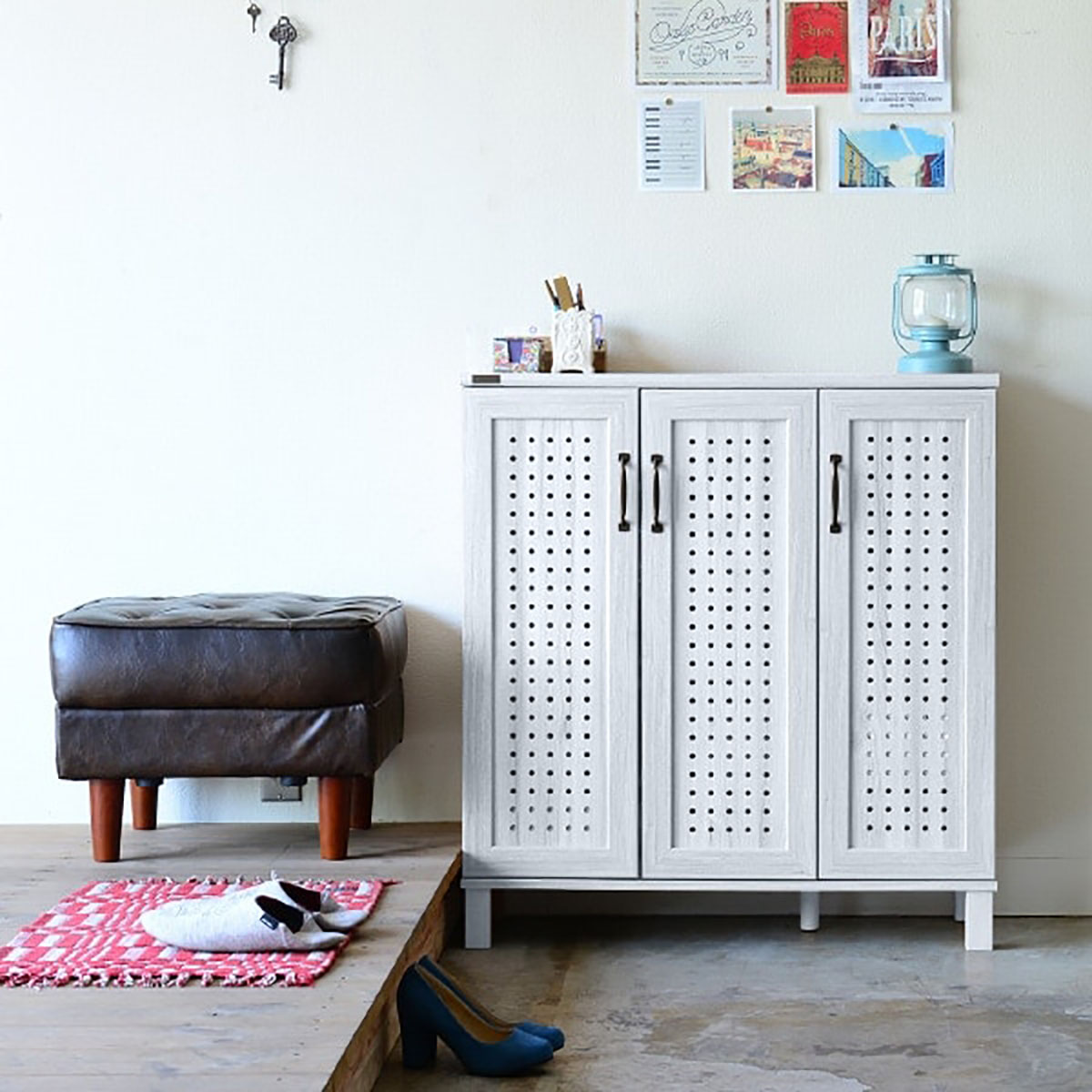 楽天市場】通気性のよいシンプルデザインシューズボックス （95-90