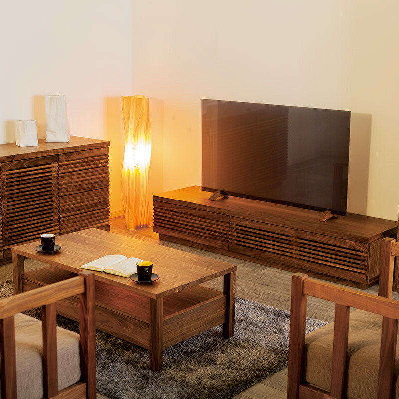 楽天市場】テレビボード 180 jaggy ジャギー ウォールナット ブラック