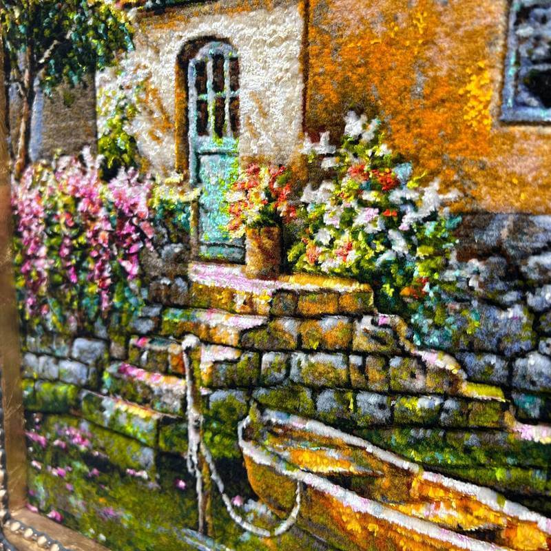 楽天市場】ペルシャ絨毯 イラン・タブリーズ 絵画 107×90cm（額縁込