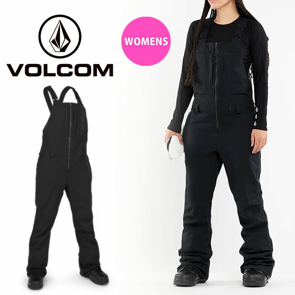 VOLCOM スノーボード レディース ビブパンツ Sサイズ ブラックプラム