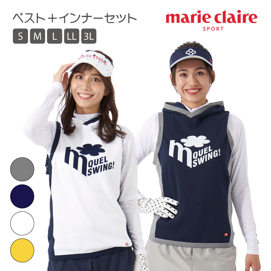 楽天市場】レディース ベスト＋インナーセット ゴルフウェア2点セット