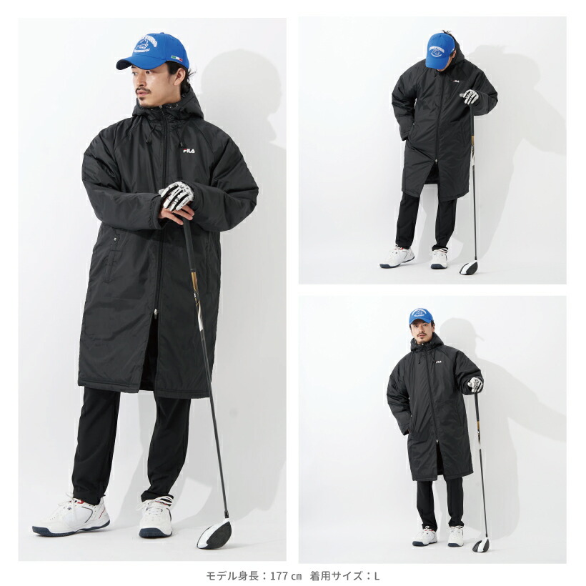 楽天市場】ベンチコート レディース メンズ FILA ユニセックス ゴルフ