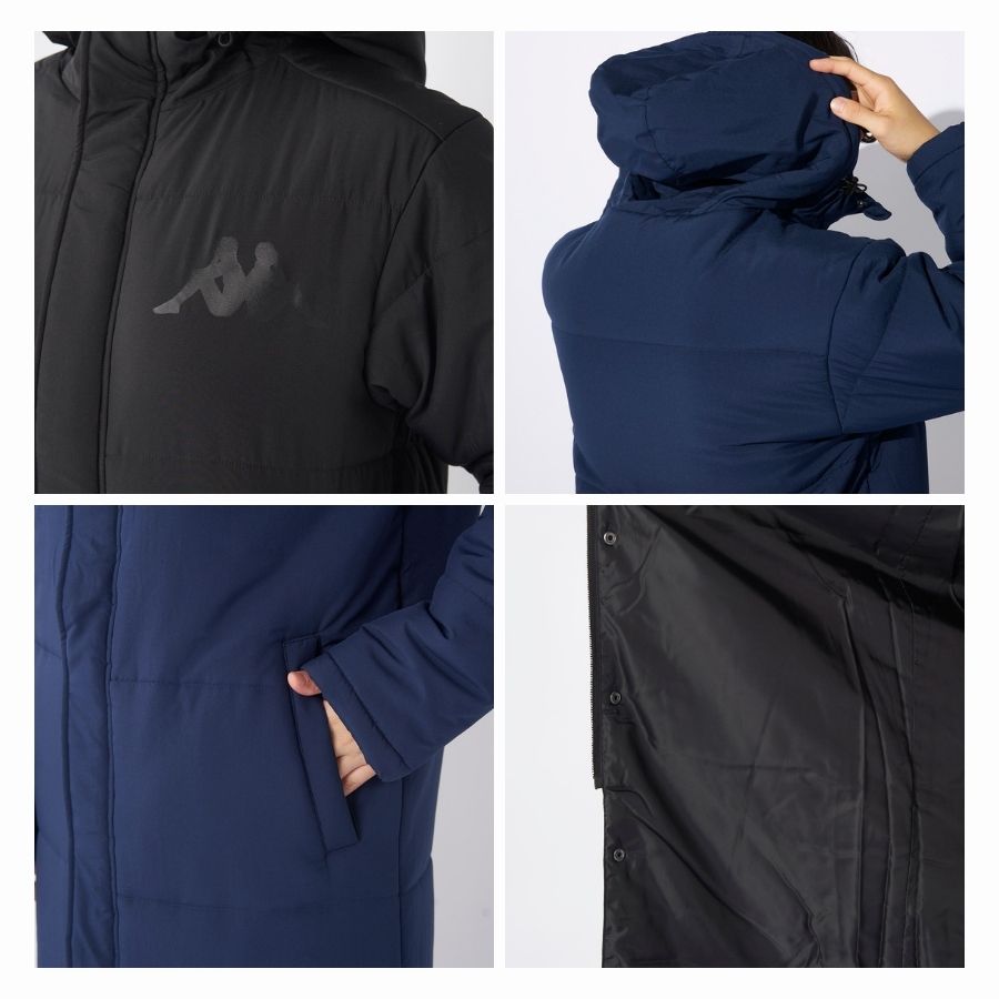 楽天市場】kappa レディスベンチコート ロングコート ブラック