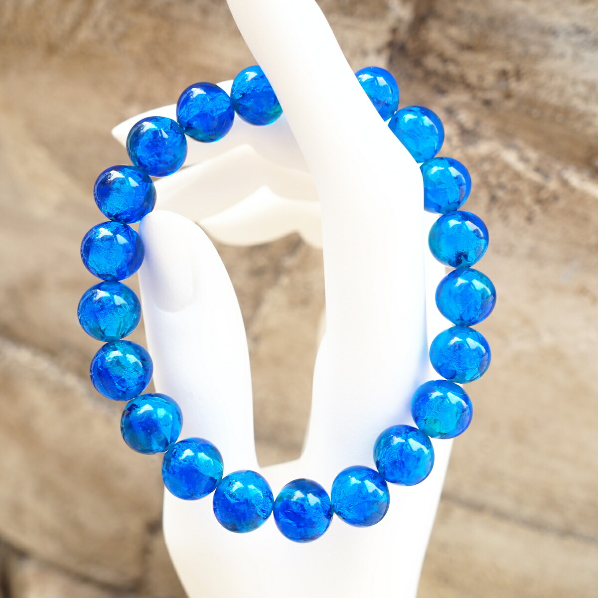 楽天市場】ホタルガラス 数珠 ブレスレット レディース ガラス 10mm