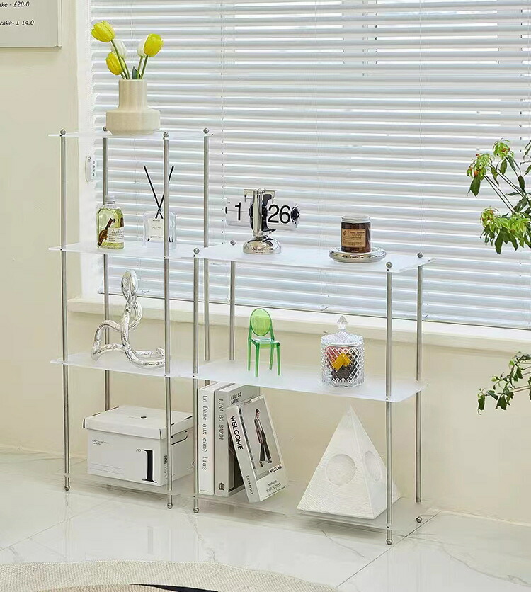 楽天市場】アクリルラック オープンシェルフ 2段ラック 3段ラック4段