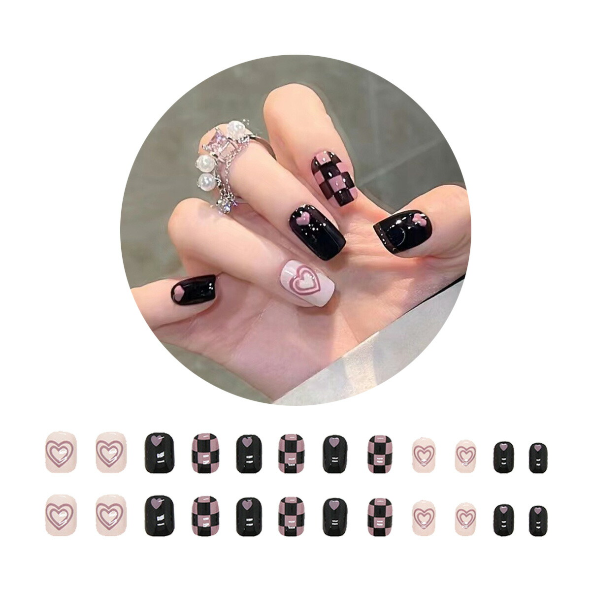 楽天市場】ネイルチップ 24枚セット セルフネイル パーツ ショート