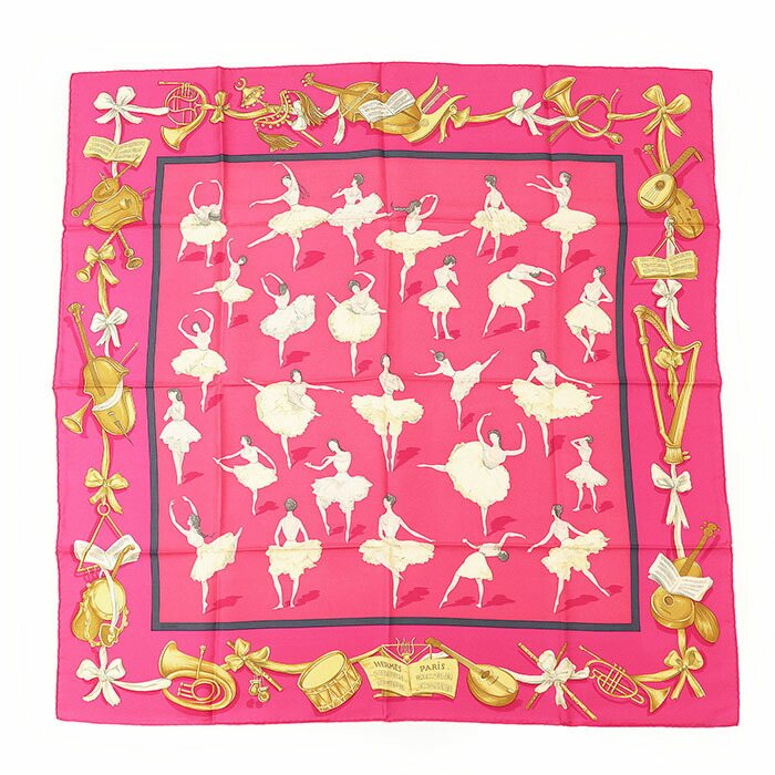 アガサ!]HERMES バレリーナと楽器のイラスト スカーフ 楽天市場】【未