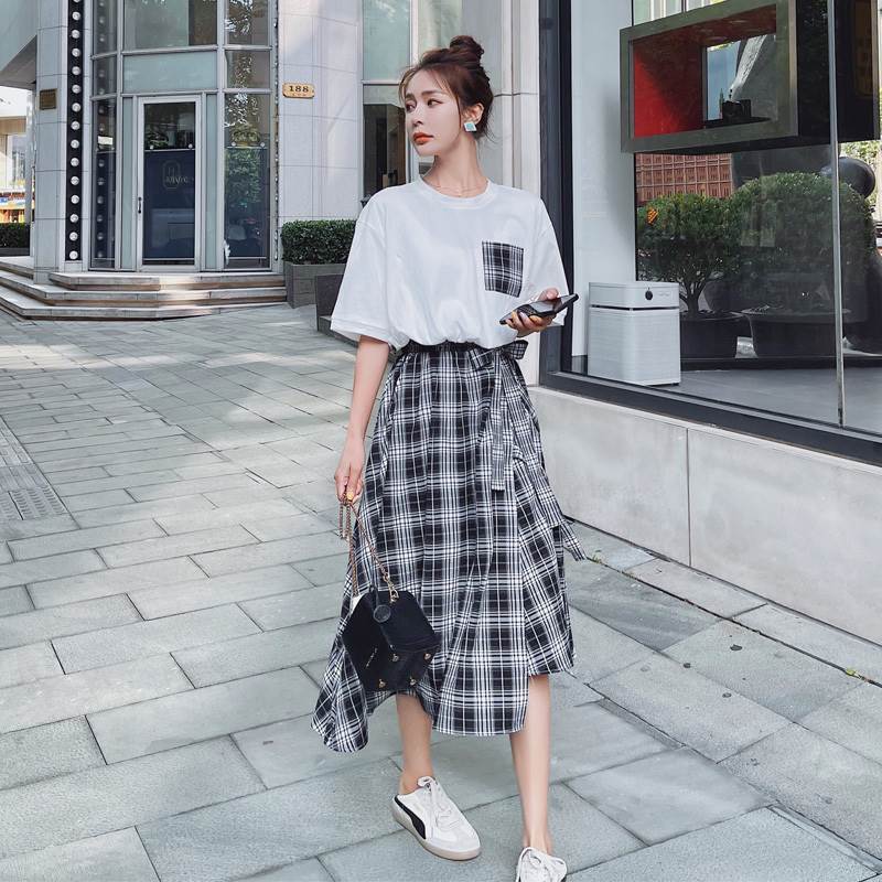 楽天市場】Tシャツ 膝丈スカート セットアップ Tシャツ フレアスカート