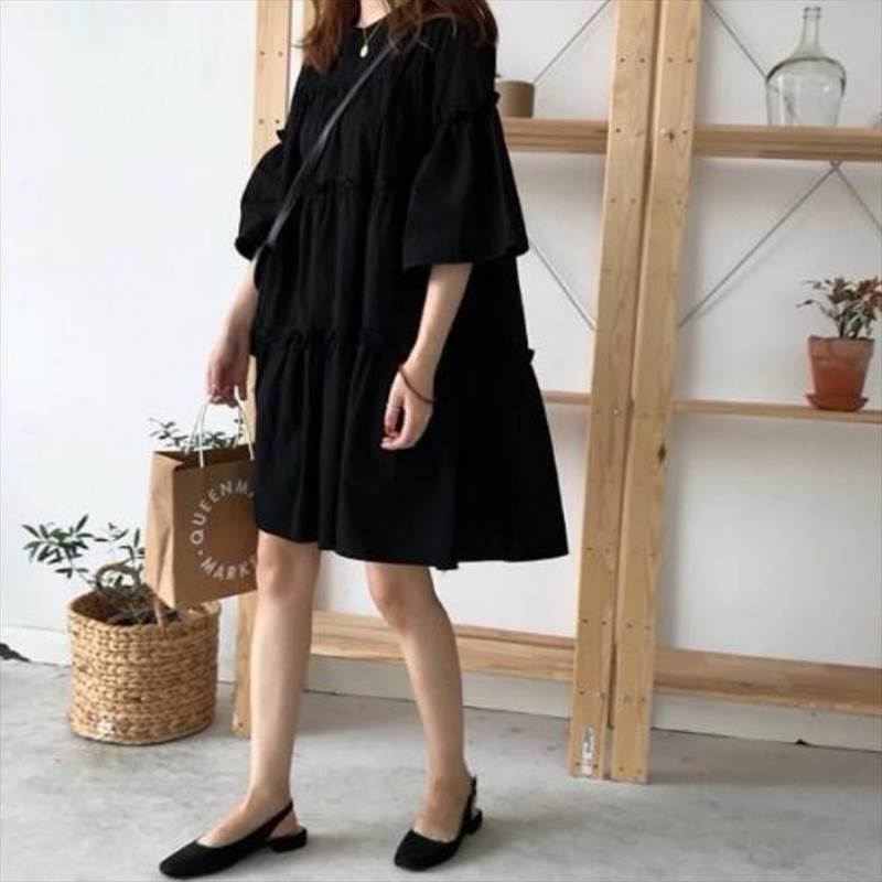 楽天市場】ティアード ミニ ワンピース レディース 白 黒 秋 きれいめ