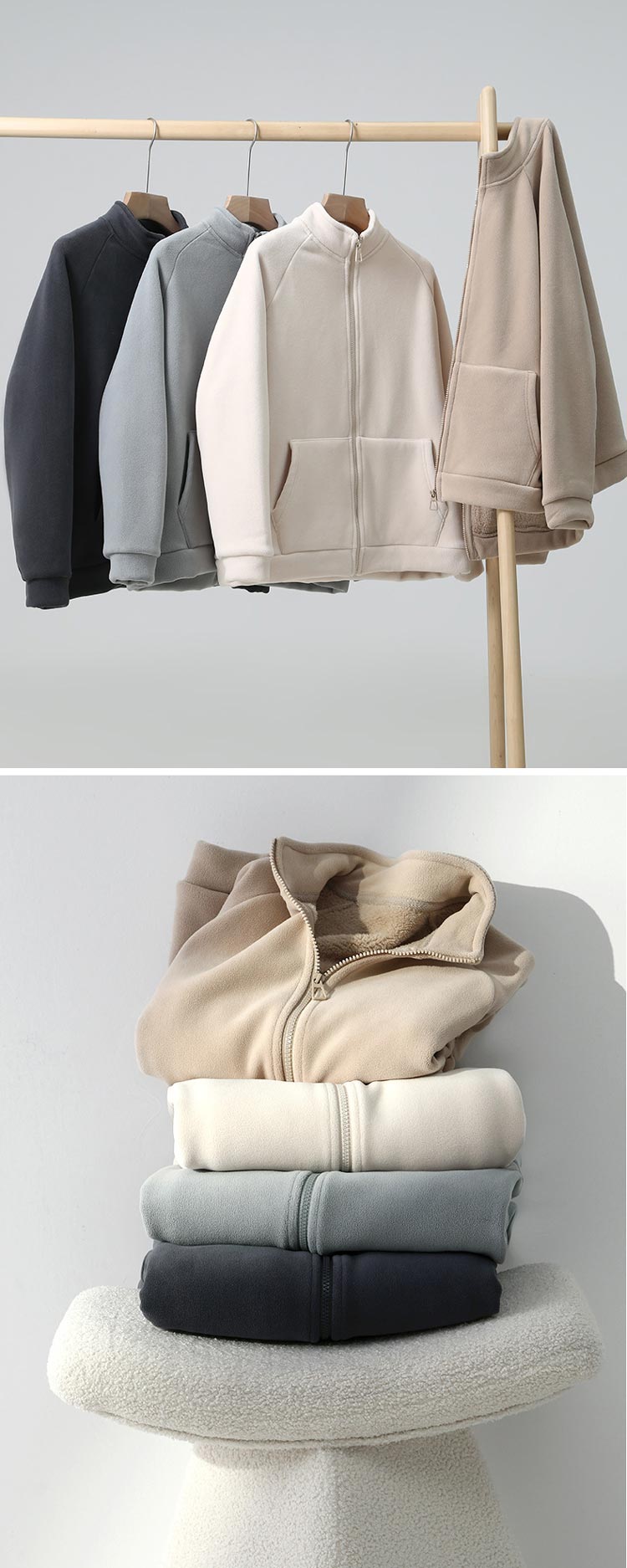 楽天市場】フリース ジャケット レディース ボア ブルゾン アウター