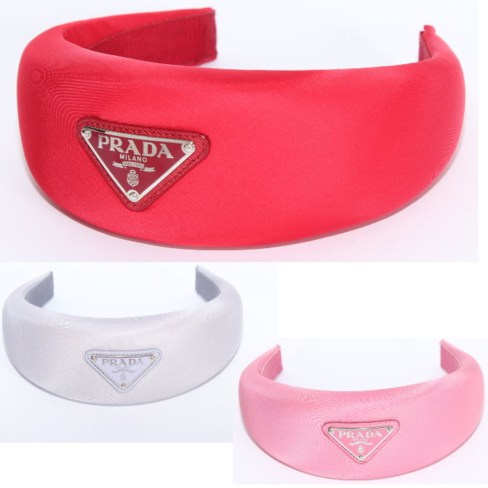 楽天市場】PRADA プラダ 1IH016 カチューシャ レッド/F0011