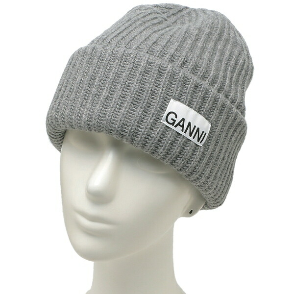 楽天市場】ガニー 帽子 ニット帽 ビーニー グレー レディース GANNI