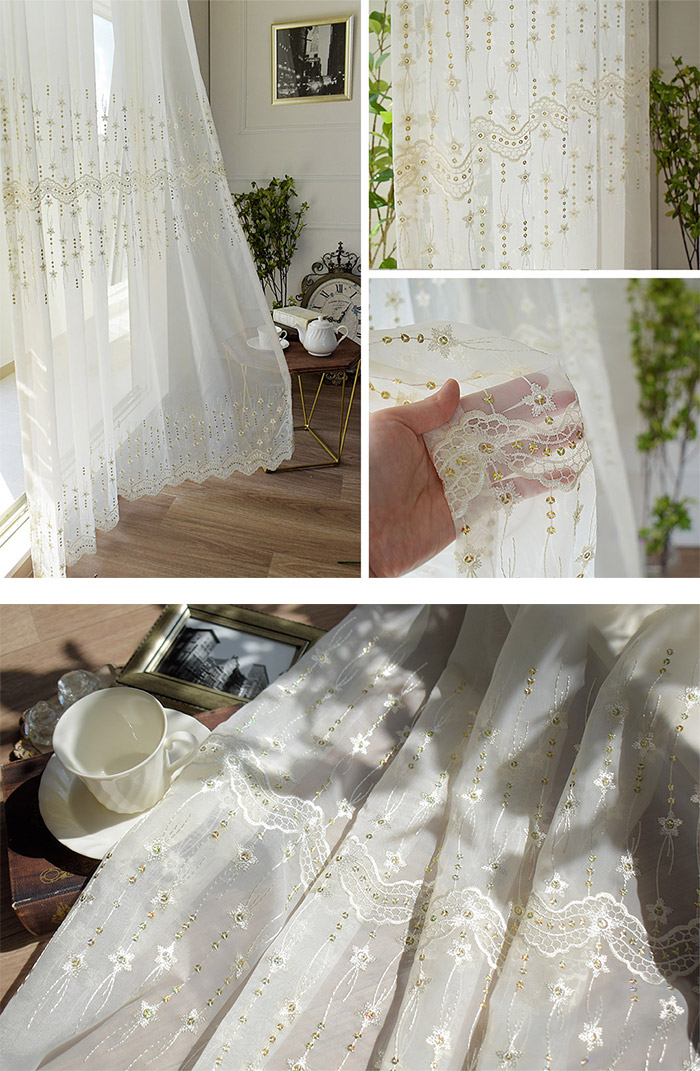 カフェカーテン【つばき様オーダー品 トルコレース他3点】ハンドメイド