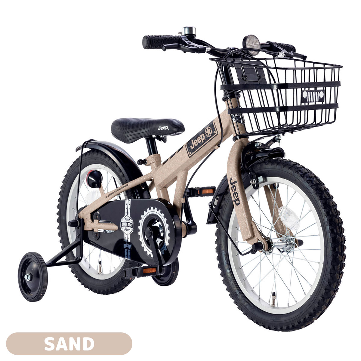 引き取り限定】Jeep 幼児用自転車 16インチ ベージュ 引き取り限定