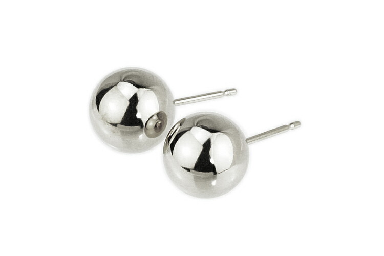楽天市場】Pt 10mm丸玉プラチナピアス(軸太0.9mmX長さ1cmポスト