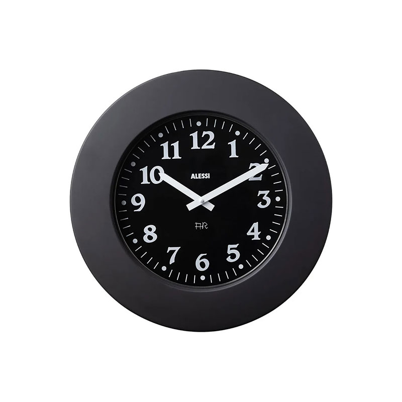 楽天市場】アレッシィ モメント ウォールクロック シルバー ブラック