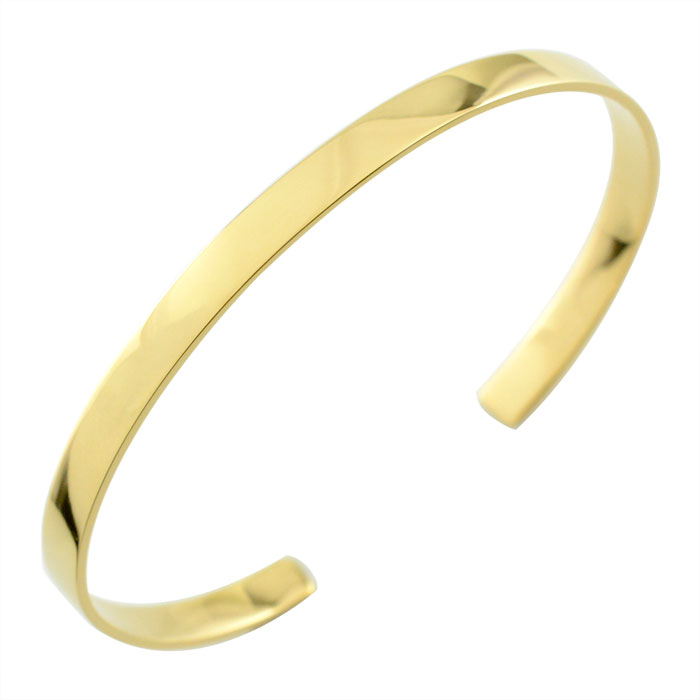 楽天市場】18金 バングル ブレスレット k18 18k イエローゴールドK18