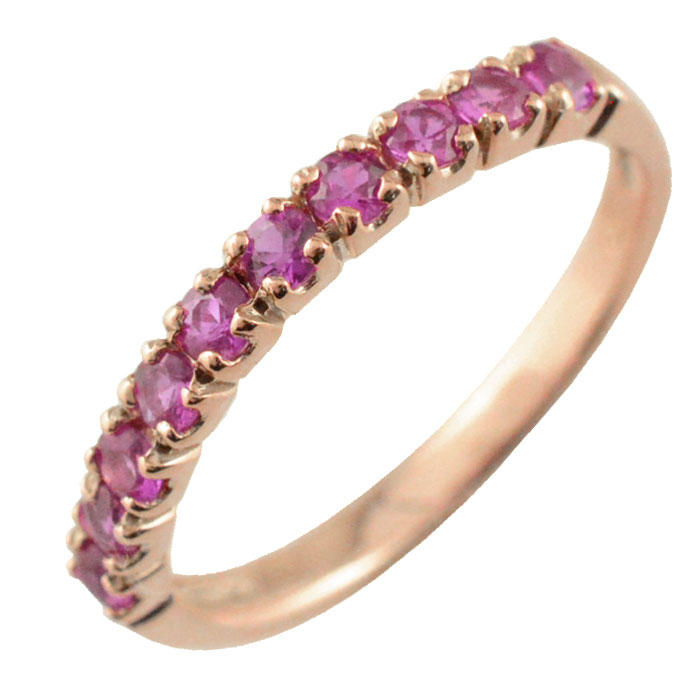 楽天市場】k10 ルビー リング 指輪 ピンクゴールド エタニティ ハーフ