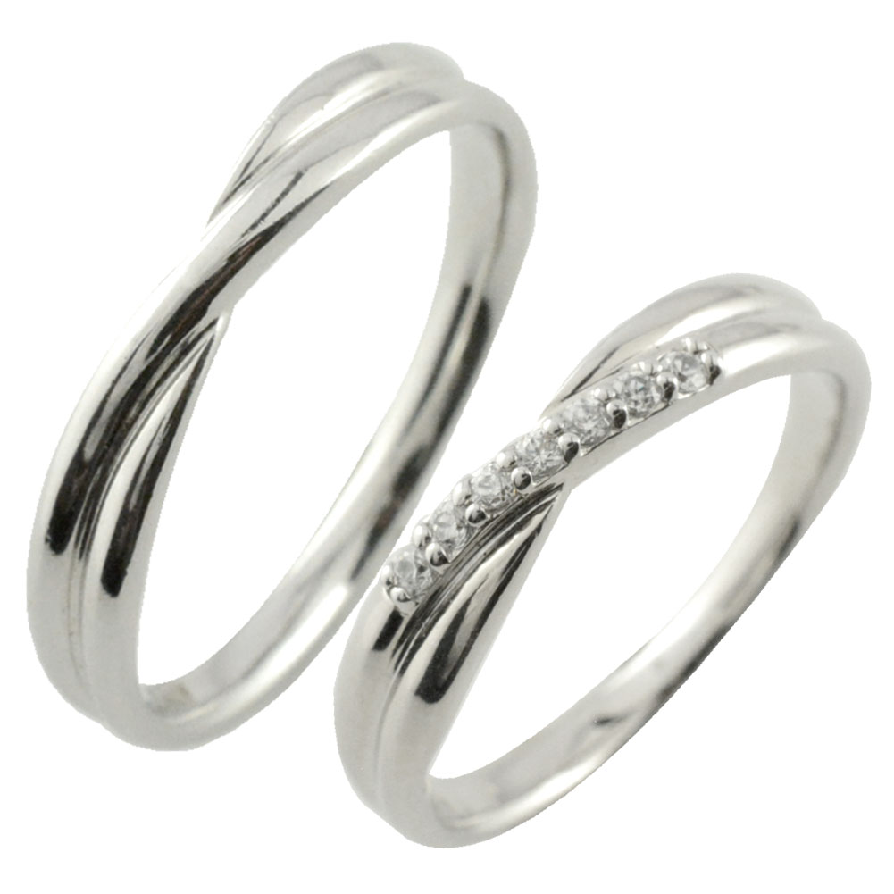 楽天市場】k10 ペアリング 指輪 リング ホワイトゴールド シンプル