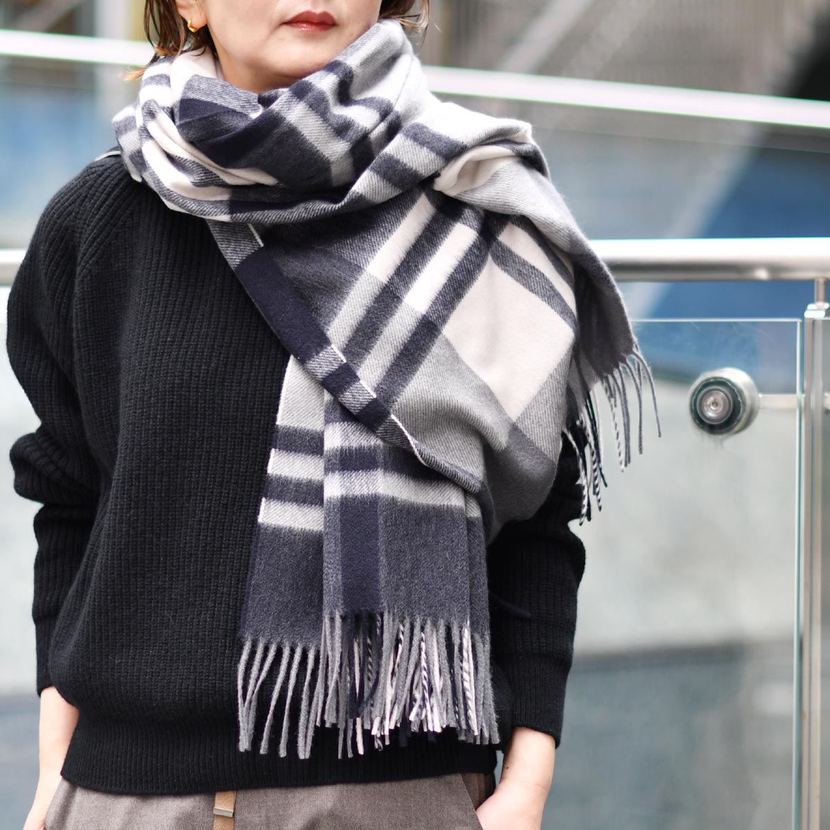 上質】 ジョシュアエリス OLD ENGLAND別注 ストール ボーダー