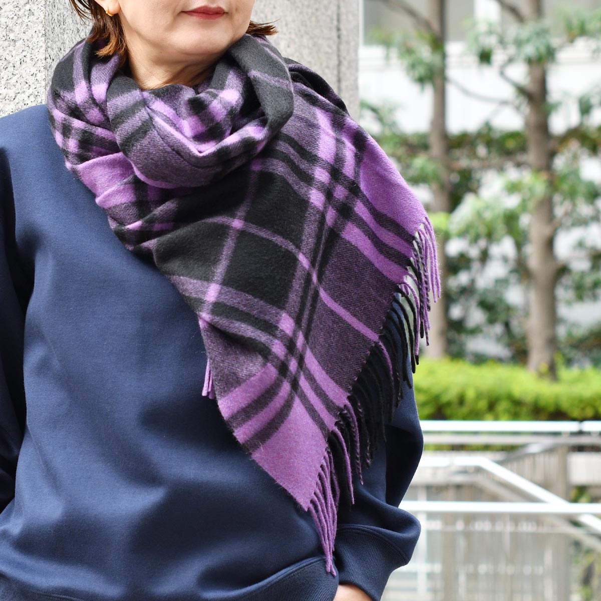 希少ジョシュアエリス 大判 ストール ユナイテッドアローズ CPG51576