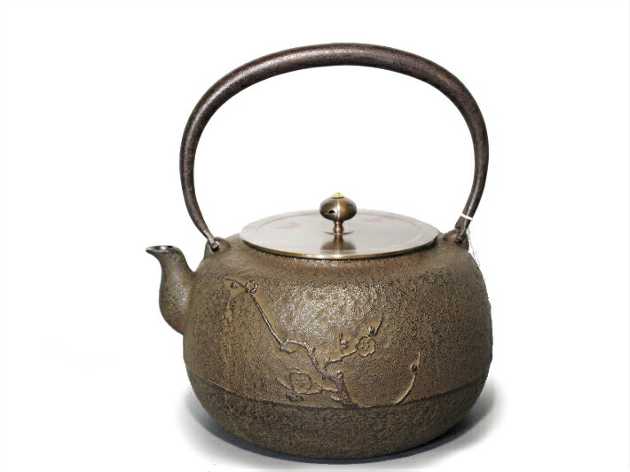 楽天市場】鉄瓶 南部鉄器 日本製 山形鋳物 長文堂 『上瓶手取梅』 2.4L