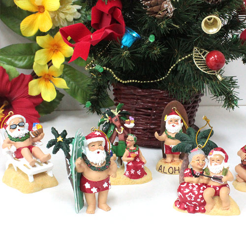 楽天市場】ハワイアンサンタ クリスマス オーナメント A 飾り