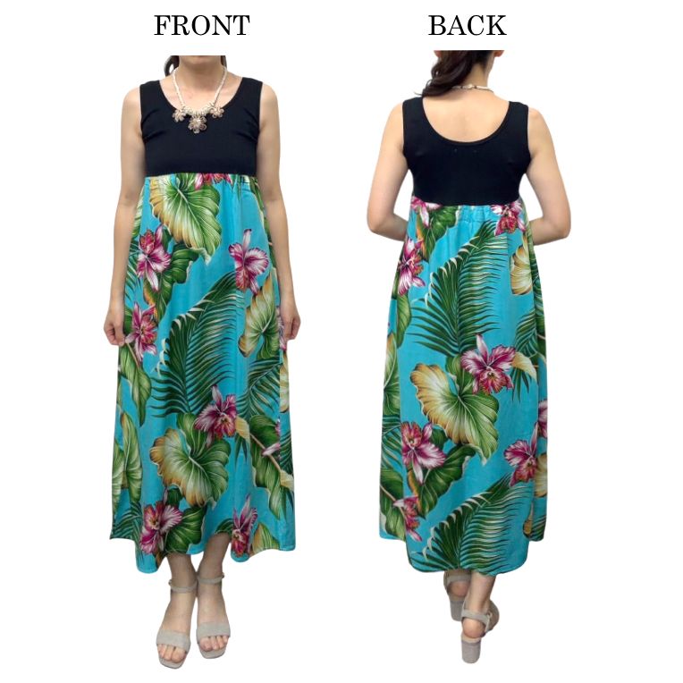 楽天市場】ハワイアン ワンピース ロング オリジナル ハイビスカス