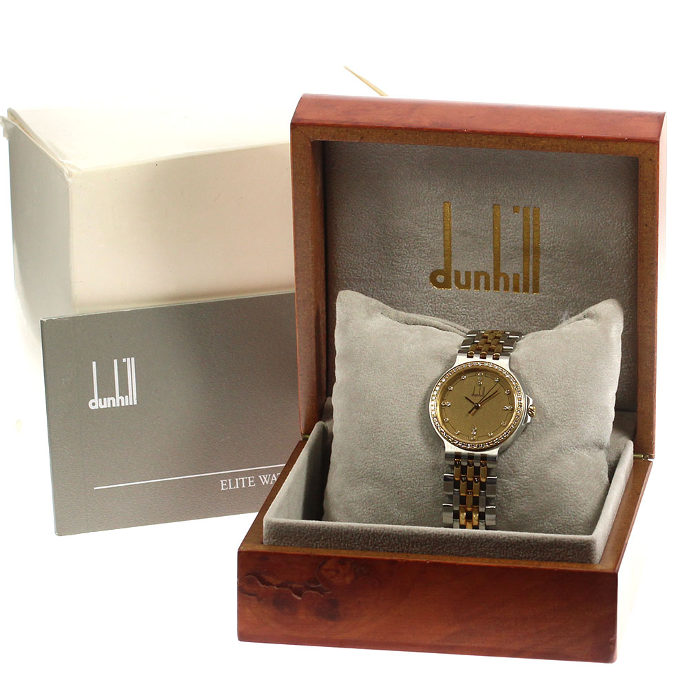 楽天市場】ダンヒル Dunhill 24 エリート ダイヤベゼル 3ロウ クォーツ