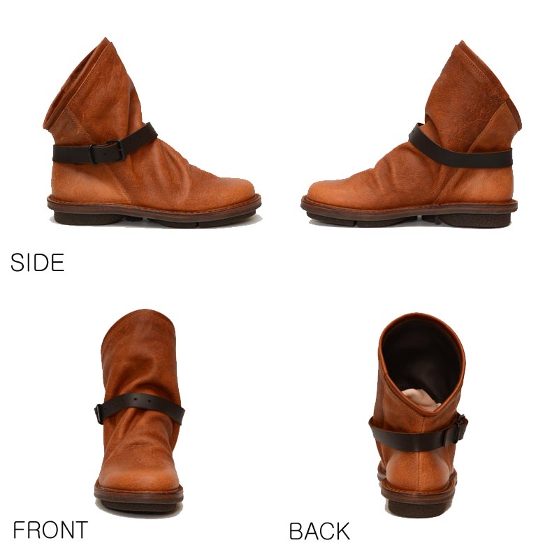 trippens ブラウンレザーショートブーツ トリッペン 37 トリッペン