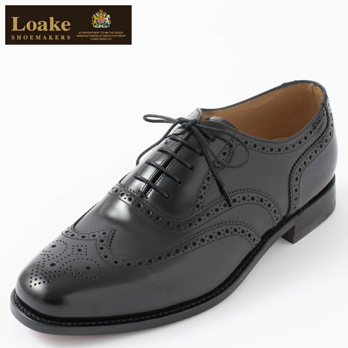 Loake 英国製 セミブローグ UK 7.5 黒 革靴 楽天市場】Loake England