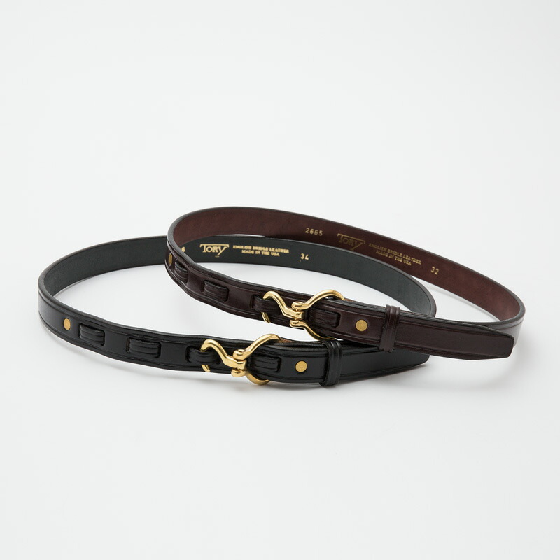 楽天市場】トリーレザー ミニ フックバックル ベルト 細め 1インチ幅