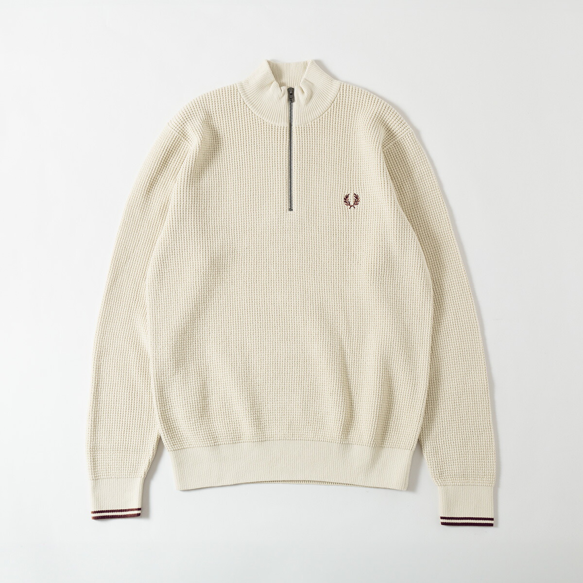 楽天市場】フレッドペリー FRED PERRY ワッフル ステッチ ハーフジップ
