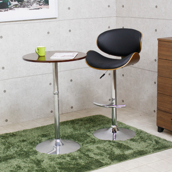 楽天市場】カウンターチェア 座面高63〜85cm レザー調 木製