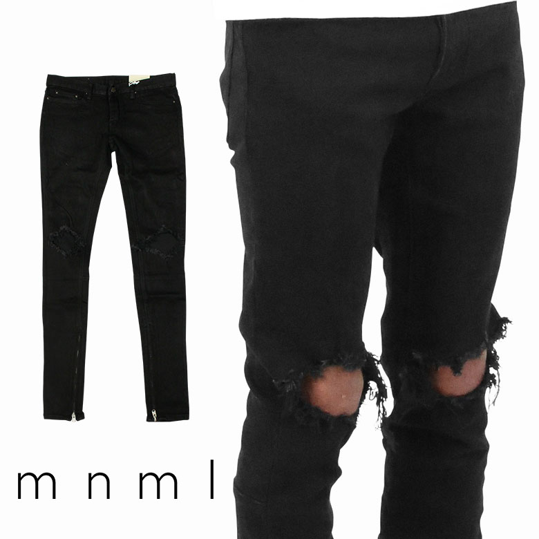 楽天市場】【20%OFF】 mnml ミニマル M1 STRETCH DENIM BLACK