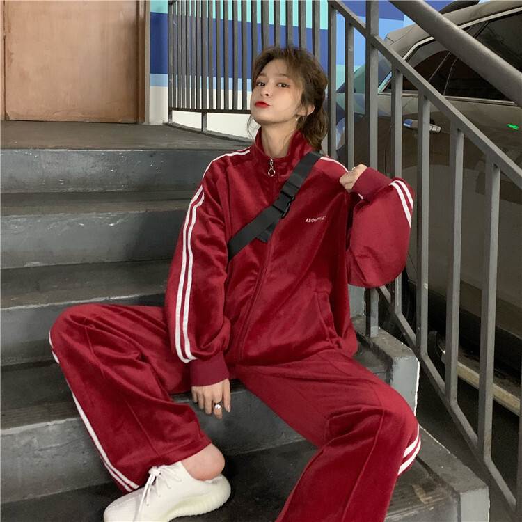 楽天市場】ダブルライン ベロア ジャージ セットアップ マキシ マキシ