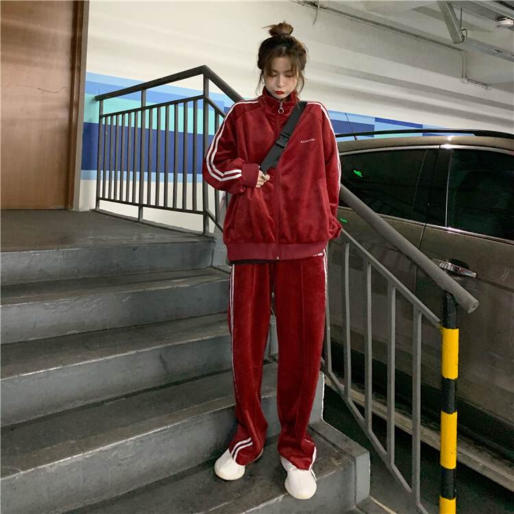 楽天市場】ダブルライン ベロア ジャージ セットアップ マキシ マキシ