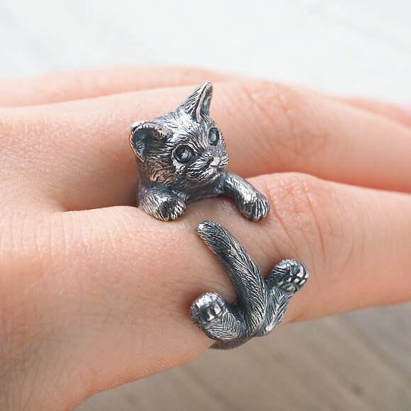 楽天市場】naturama(ナチュラマ) 猫 リング “グリ” ねこ シルバー